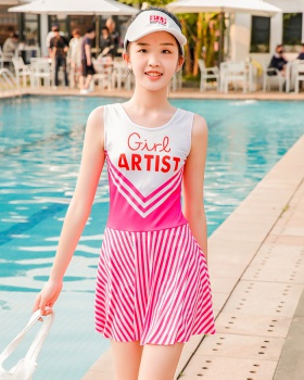 Sports Casual conjoined swimwear child girl skirt